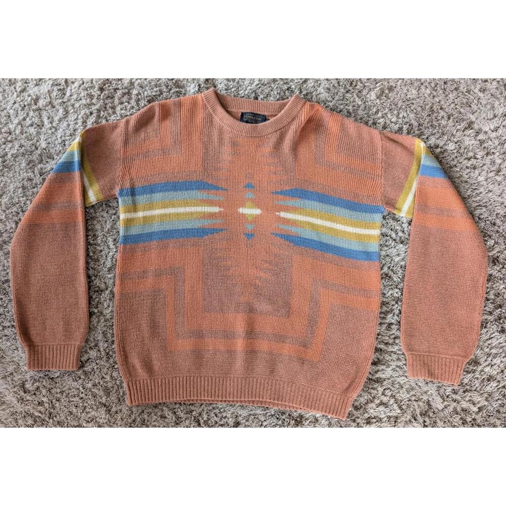 Pendleton Women's Geometric Knit Pullover Sweater XS Crew